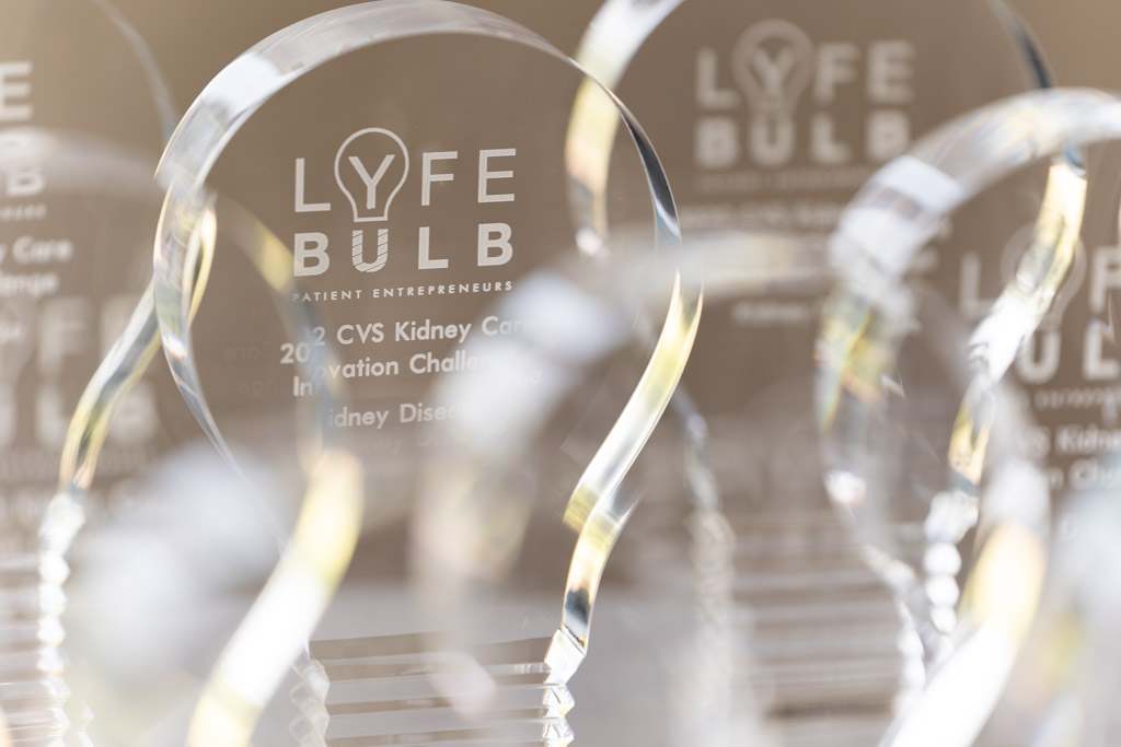 Awards presentation at a corporate event