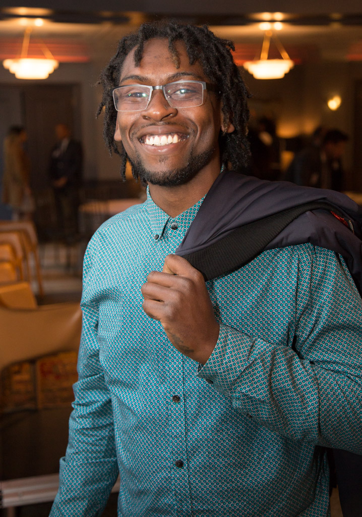 Candid moment at a corporate event