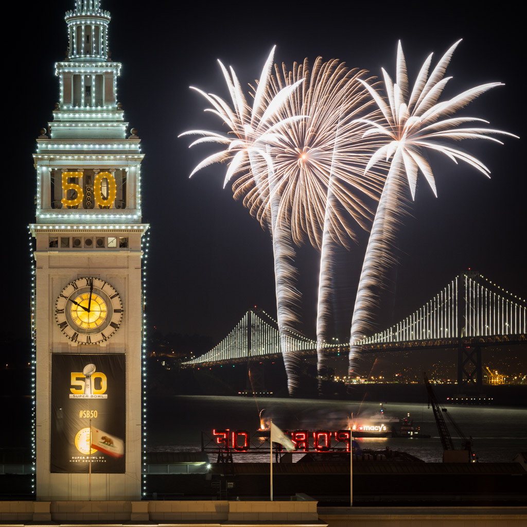 San francisco 50th fireworks bay bridge